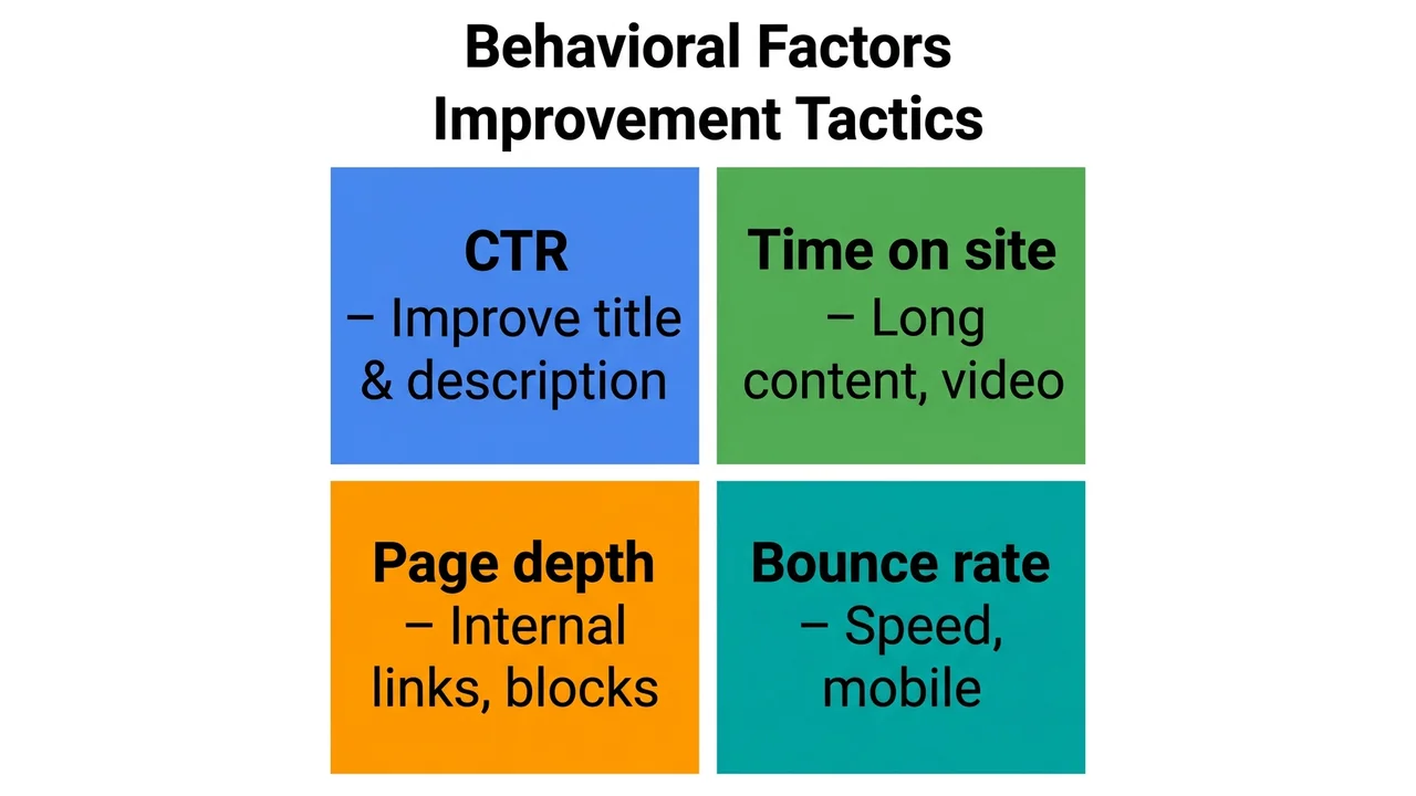 Behavioral factors improvement tactics: 2×2 matrix