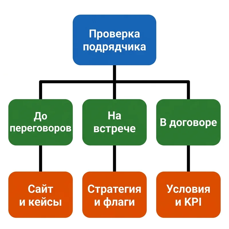 Три этапа проверки SEO-подрядчика: до переговоров, на встрече, в договоре