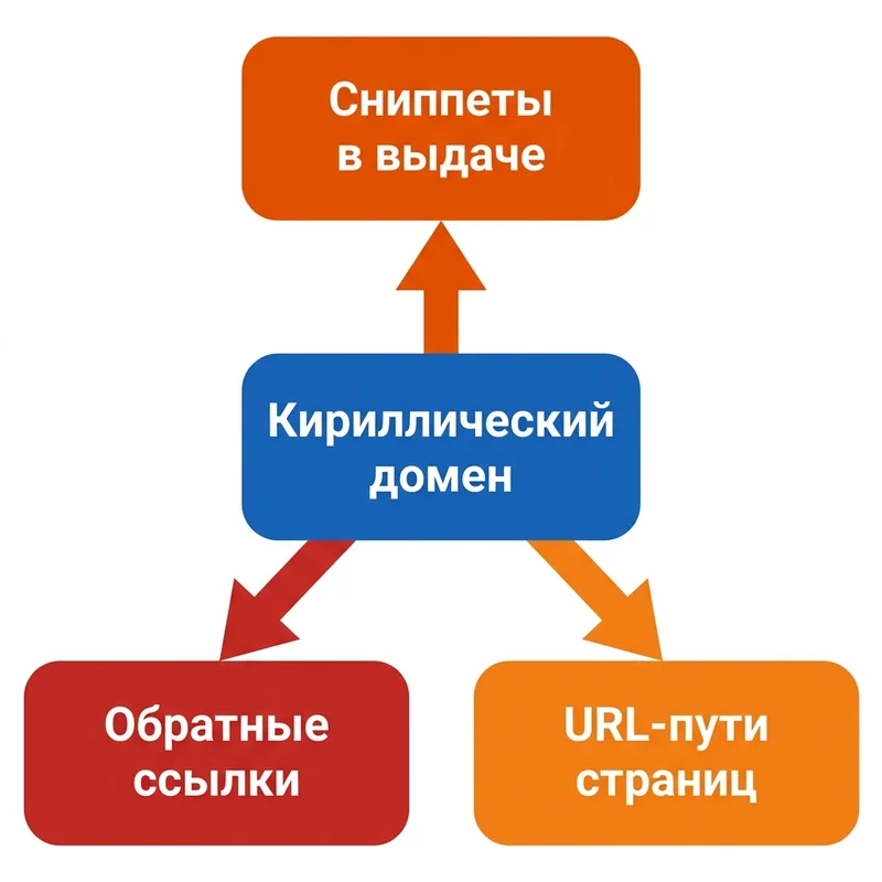 Три SEO-проблемы кириллического домена — схема