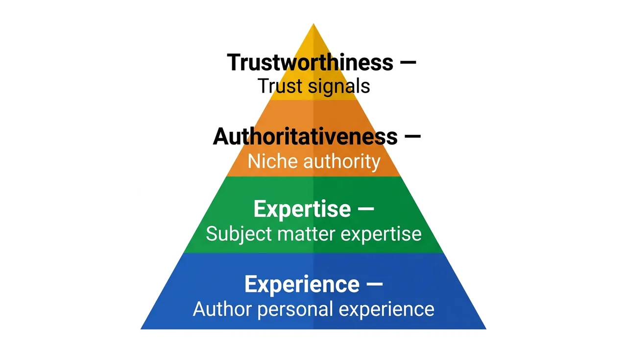 E-E-A-T pyramid: from experience to trustworthiness