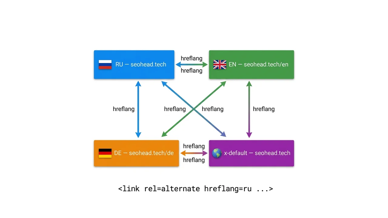 Реализация hreflang: связи между языковыми версиями