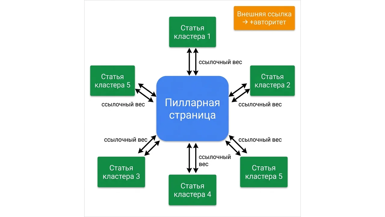Пилларная страница и внутренняя перелинковка кластера