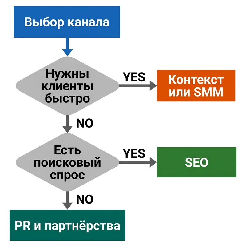 Сравнение SEO, контекстной рекламы и SMM по скорости, стоимости и длительности эффекта
