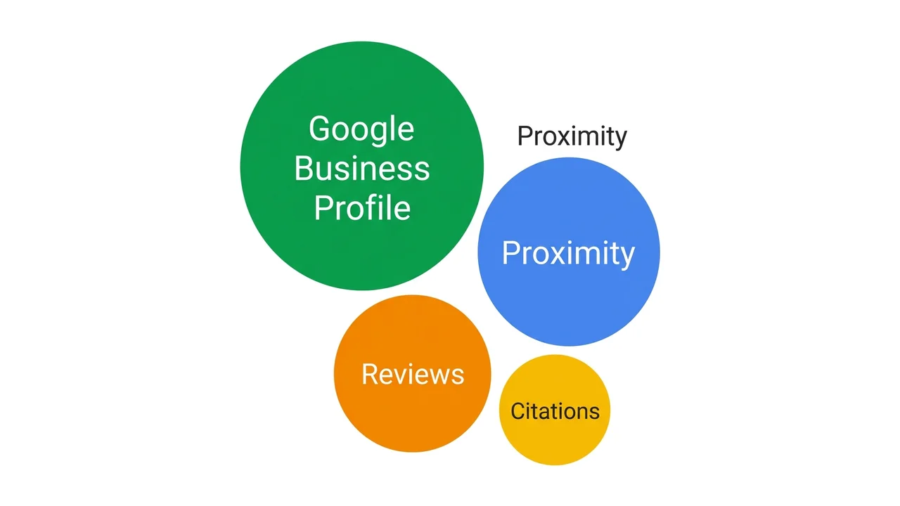 Google Local Pack ranking factors diagram