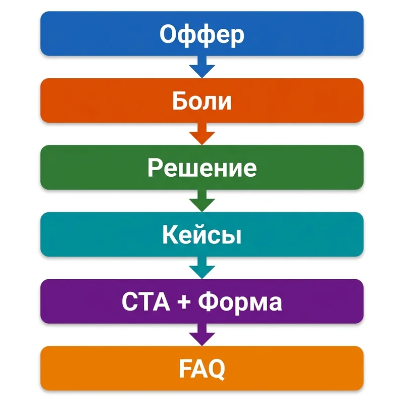 Анатомия лендинга с высокой конверсией: шесть блоков по порядку