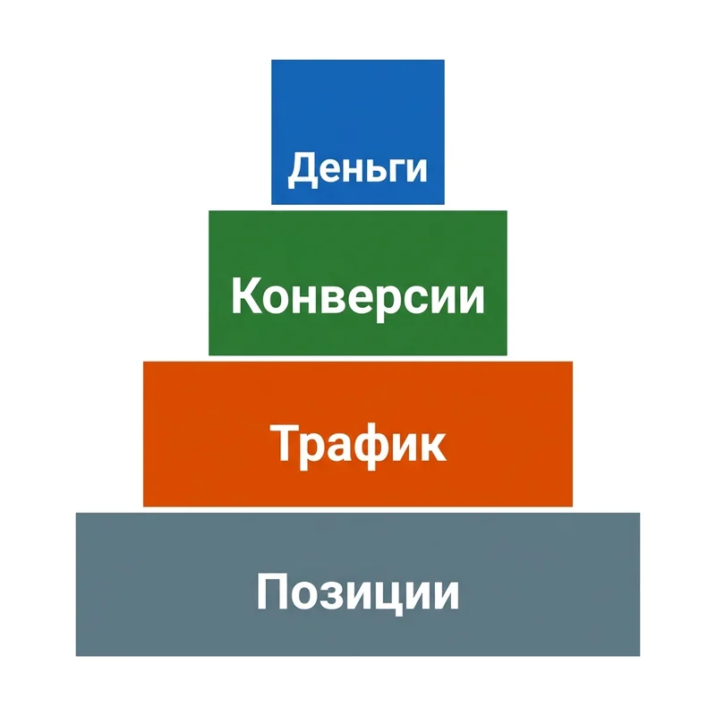 Иерархия метрик SEO: от позиций до денег