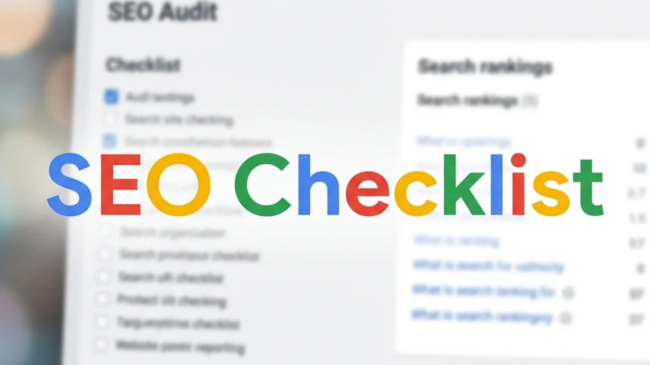 SEO checklist for a website — complete audit list