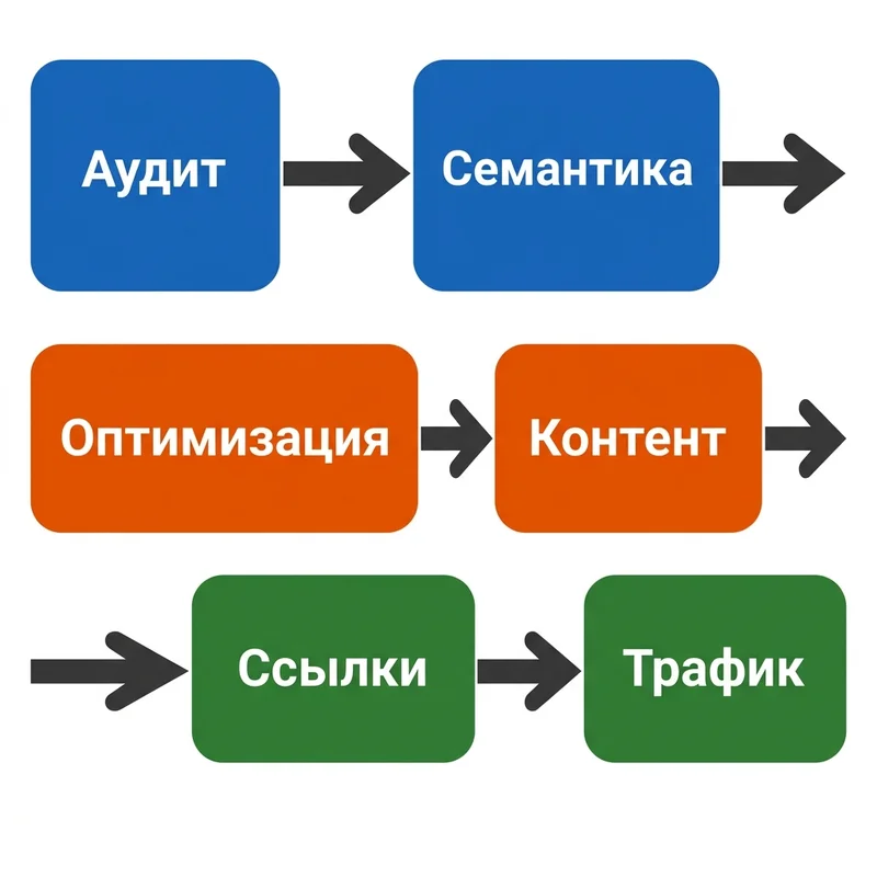 Этапы SEO-продвижения: от аудита до результата
