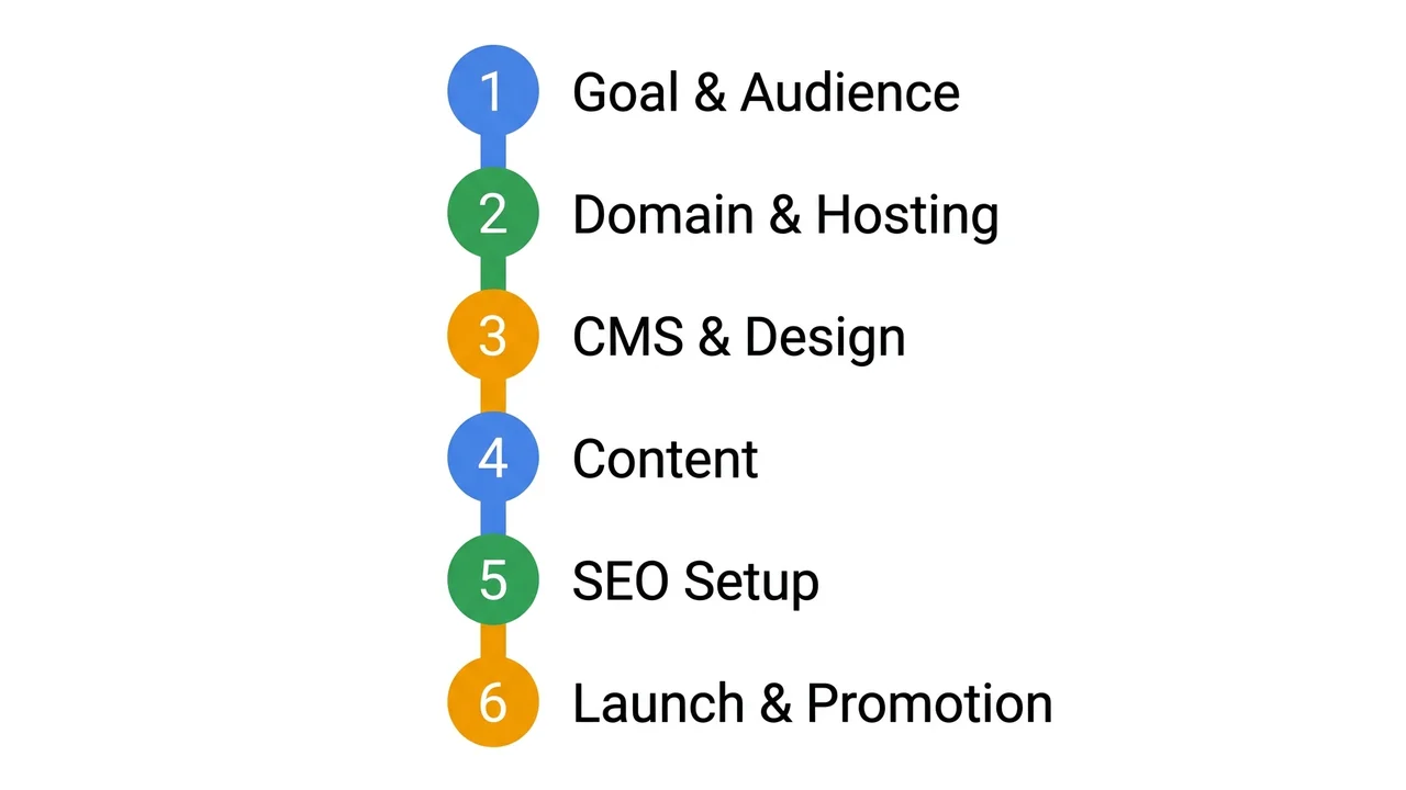 6 steps to create a website: from goal to launch